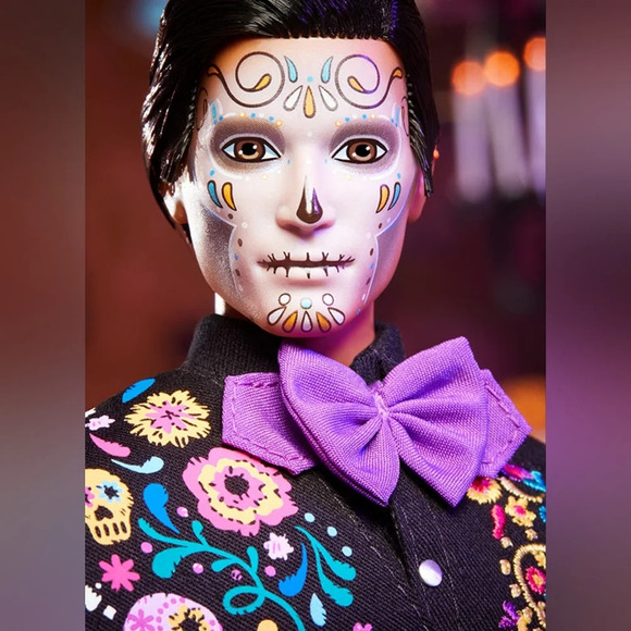 NRFB, Barbie 2021 Dia De Muertos Ken Doll Day Of The Dead, Colorfull Mattel, NEW - Picture 2 of 16